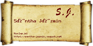 Sántha Jázmin névjegykártya